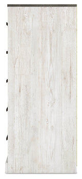 Shawburn Whitewash/Charcoal Gray Chest of Drawers - Ornate Home