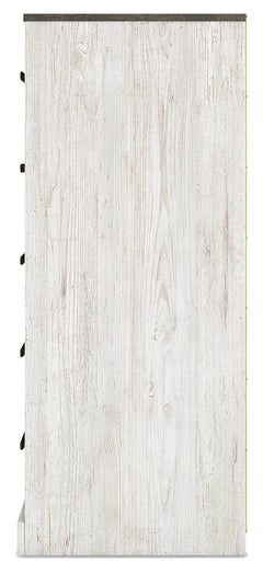 Shawburn Whitewash/Charcoal Gray Chest of Drawers - Ornate Home