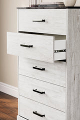 Shawburn Whitewash/Charcoal Gray Chest of Drawers - Ornate Home