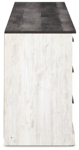 Shawburn Whitewash/Charcoal Gray Dresser (Online Special Price) - Ornate Home