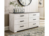 Shawburn Whitewash/Charcoal Gray Dresser - Ornate Home