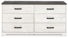 Shawburn Whitewash/Charcoal Gray Dresser - Ornate Home