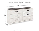 Shawburn Whitewash/Charcoal Gray Dresser - Ornate Home