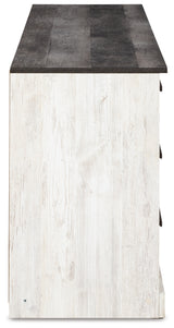 Shawburn Whitewash/Charcoal Gray Dresser and 2 Nightstands (Online Special Price) - Ornate Home