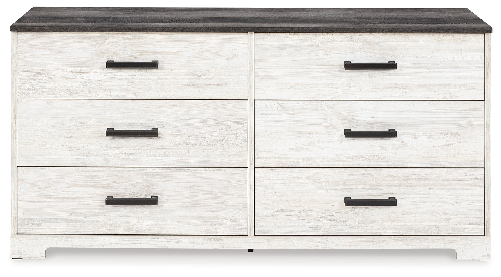 Shawburn Whitewash/Charcoal Gray Dresser and 2 Nightstands - Ornate Home