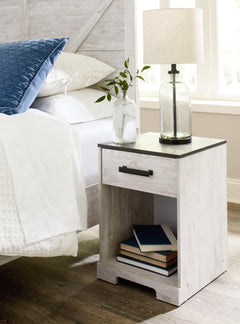 Shawburn Whitewash/Charcoal Gray Dresser and 2 Nightstands - Ornate Home