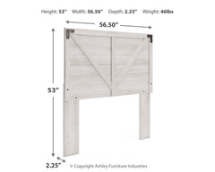 Shawburn Whitewash Full Crossbuck Panel Headboard - Ornate Home