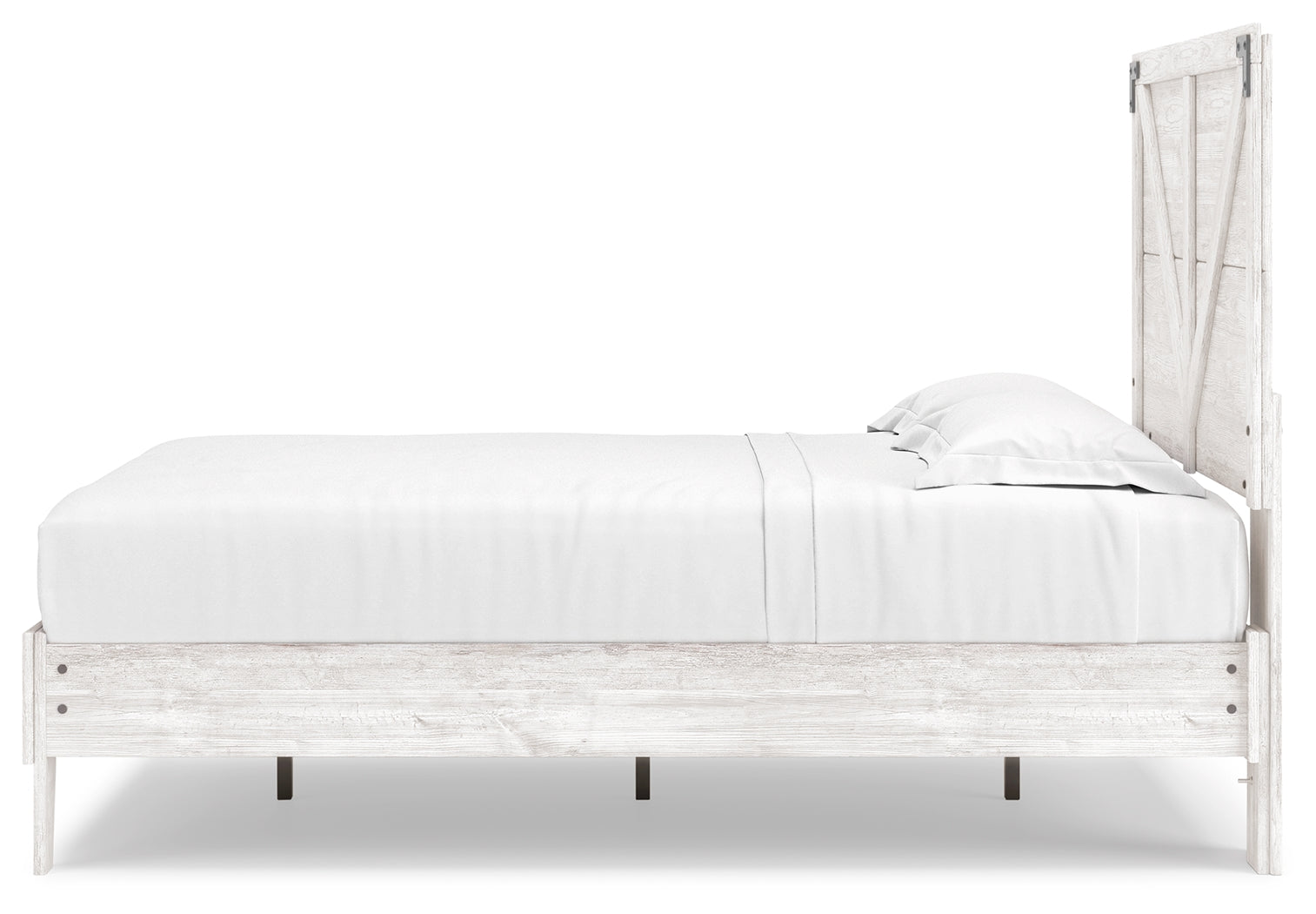 Shawburn Whitewash Full Crossbuck Panel Platform Bed (Online Special Price) - Ornate Home
