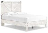 Shawburn Whitewash Full Crossbuck Panel Platform Bed - Ornate Home