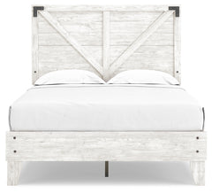 Shawburn Whitewash Full Crossbuck Panel Platform Bed - Ornate Home