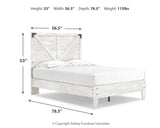 Shawburn Whitewash Full Crossbuck Panel Platform Bed - Ornate Home