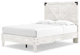 Shawburn Whitewash Full Crossbuck Panel Platform Bed - Ornate Home