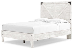 Shawburn Whitewash Full Crossbuck Panel Platform Bed - Ornate Home