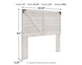 Shawburn Whitewash Queen Crossbuck Panel Headboard (Online Special Price) - Ornate Home
