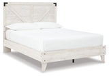 Shawburn Whitewash Queen Crossbuck Panel Platform Bed (Online Special Price) - Ornate Home