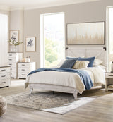 Shawburn Whitewash Queen Crossbuck Panel Platform Bed (Online Special Price) - Ornate Home
