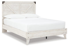 Shawburn Whitewash Queen Crossbuck Panel Platform Bed - Ornate Home