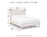 Shawburn Whitewash Queen Crossbuck Panel Platform Bed - Ornate Home