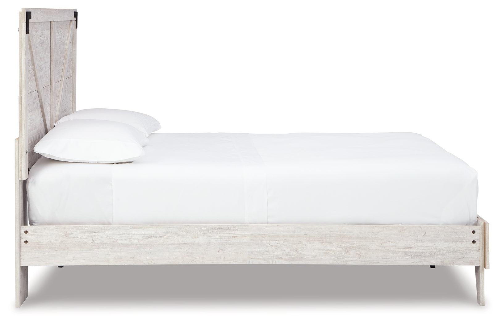 Shawburn Whitewash Queen Crossbuck Panel Platform Bed - Ornate Home