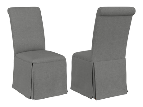 Shawna Light Grey Side Chair (Set of 2) - Ornate Home