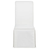Shawna White Upholstered Skirted Side Chair (Set of 2) - Ornate Home