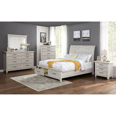Shawnette Antique White E.King Bed - Ornate Home