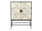 Shaws Cream/Black Cabinet - Ornate Home