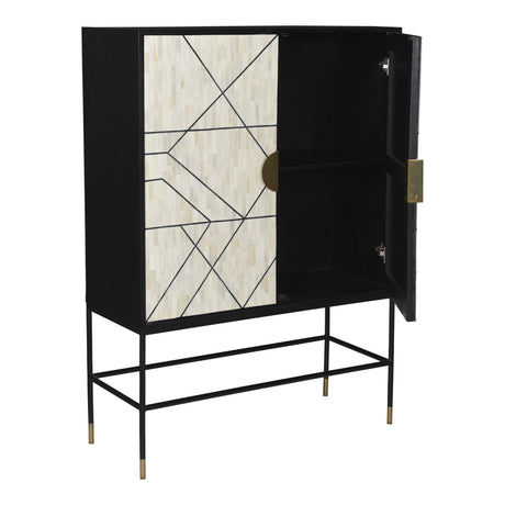 Shaws Cream/Black Cabinet - Ornate Home
