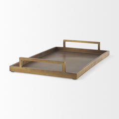 Shay Gold Large Aluminium Tray - Ornate Home