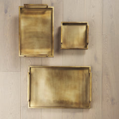 Shay Gold Large Aluminium Tray - Ornate Home