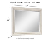 Shaybrock Antique White/Brown Bedroom Mirror (Online Special Price) - Ornate Home