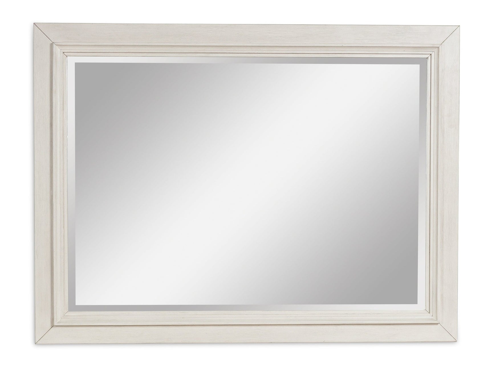 Shaybrock Antique White/Brown Bedroom Mirror - Ornate Home