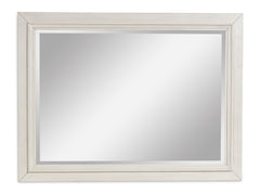Shaybrock Antique White/Brown Bedroom Mirror - Ornate Home