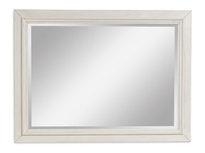 Shaybrock Antique White/Brown Bedroom Mirror - Ornate Home