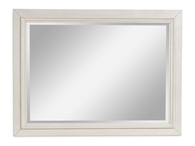 Shaybrock Antique White/Brown Bedroom Mirror - Ornate Home