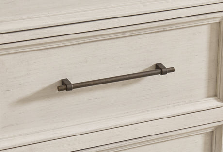 Shaybrock Antique White/Brown Dresser and Mirror - Ornate Home