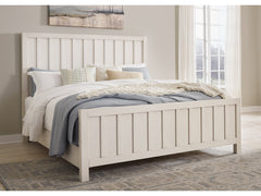 Shaybrock Antique White California King Panel Bed - Ornate Home