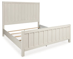 Shaybrock Antique White Queen Panel Bed - Ornate Home