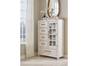 Shaybrock White Door Chest - Ornate Home
