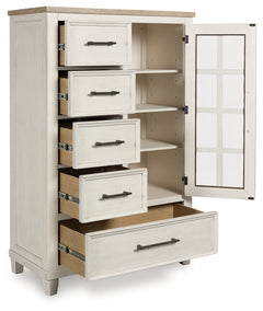 Shaybrock White Door Chest - Ornate Home
