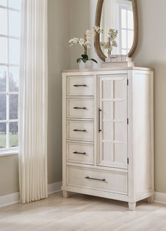 Shaybrock White Door Chest - Ornate Home