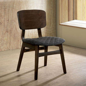 Shayna Walnut/Gray Side Chair (Set of 2) - Ornate Home
