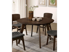 Shayna Walnut Round Dining Table - Ornate Home