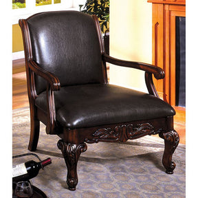 Sheffield Antique Dark Cherry Accent Chair - Ornate Home