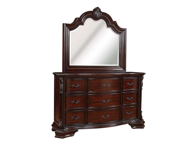 Sheffield Dark Cherry Dresser & Mirror - Ornate Home