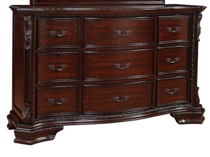 Sheffield Dark Cherry Dresser & Mirror - Ornate Home