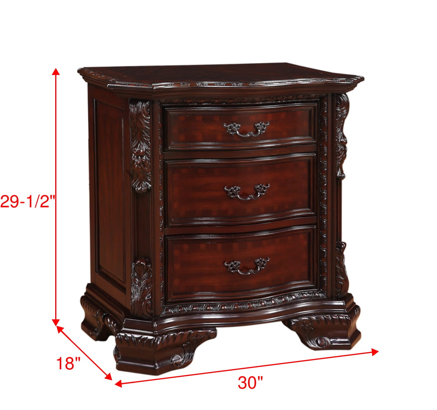 Sheffield Dark Cherry Panel Bedroom Set - Ornate Home