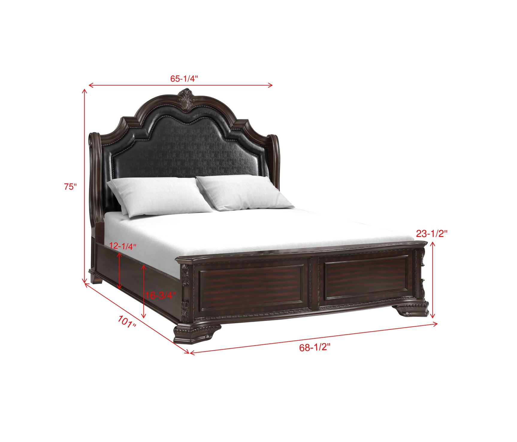 Sheffield Dark Cherry Panel Bedroom Set - Ornate Home
