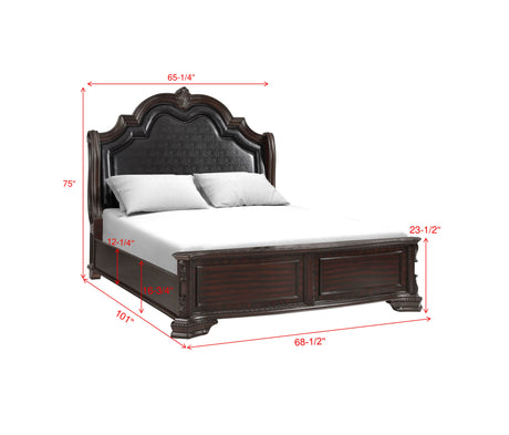 Sheffield Dark Cherry Panel Bedroom Set - Ornate Home