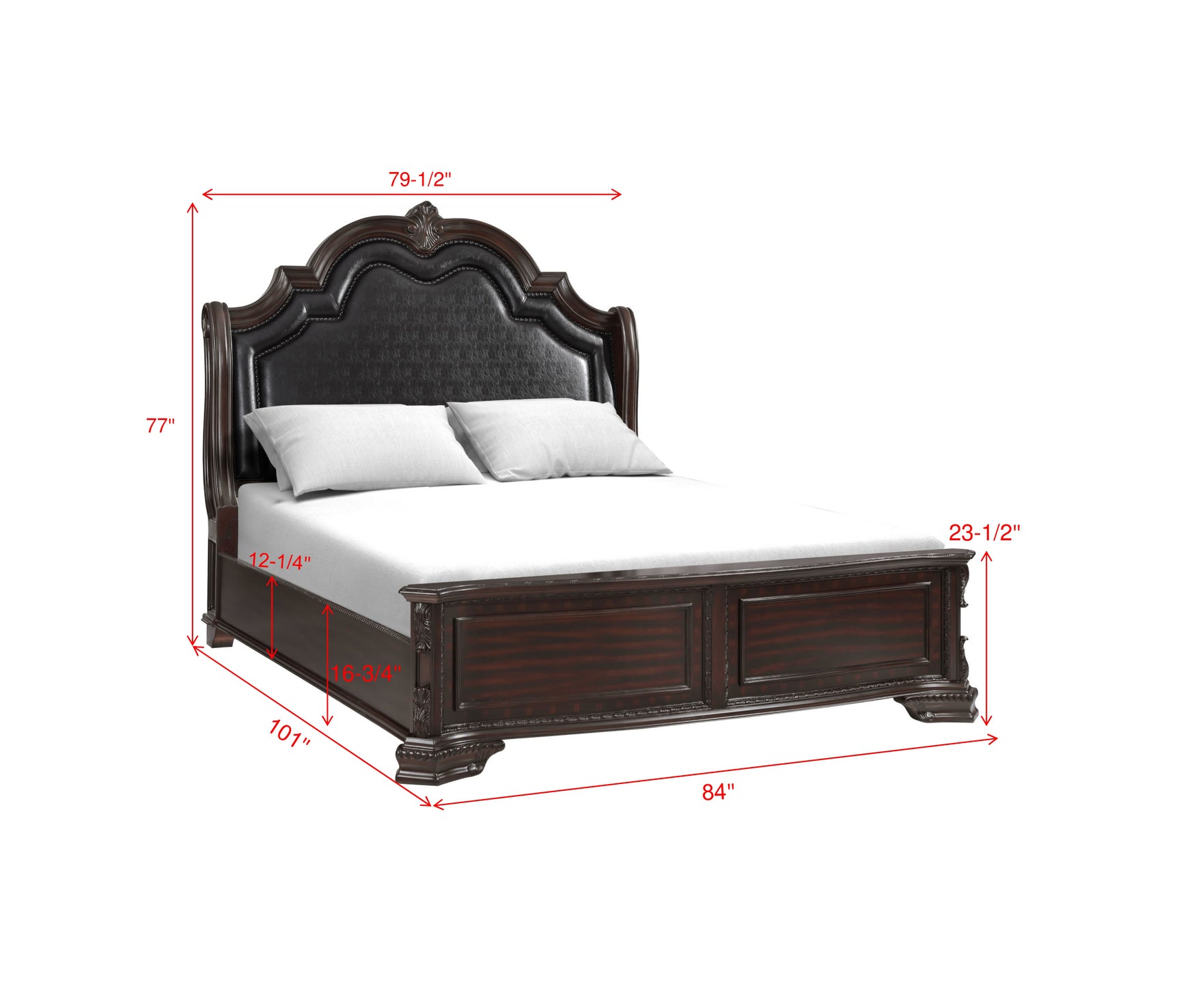 Sheffield Dark Cherry Panel Bedroom Set - Ornate Home